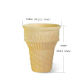 Flat mouth ice cream cone